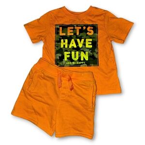 18M Bright Orange Matching Set For Baby Boy | Girl | Unisex‎
